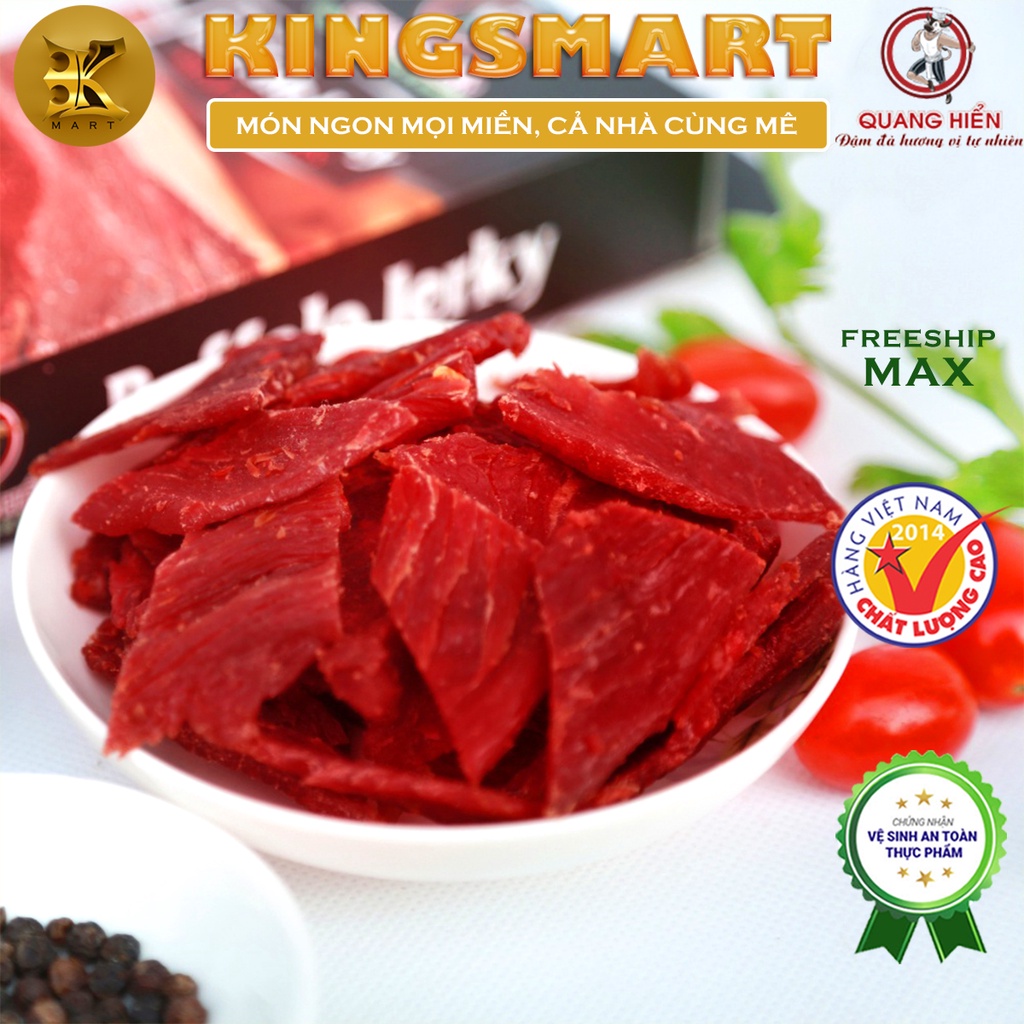 Khô trâu vị tiêu 20g/45g/100g QUANG HIỂN giàu protein - Khô trâu, khô bò miền tây