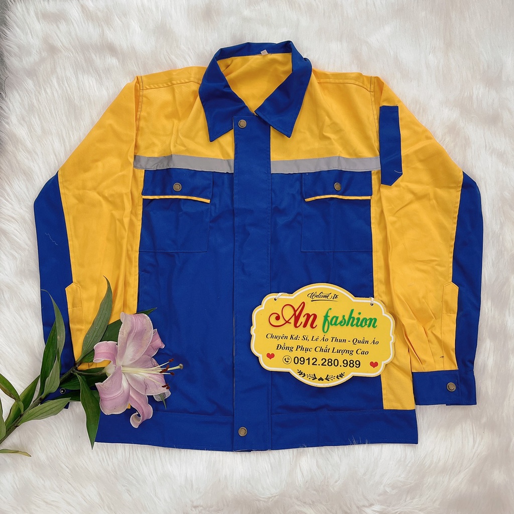 Đồ bảo hộ lao động, Quần áo kỹ sư công trình vải kaki Hàn Quốc cao cấp may đẹp _ Hình chụp thật