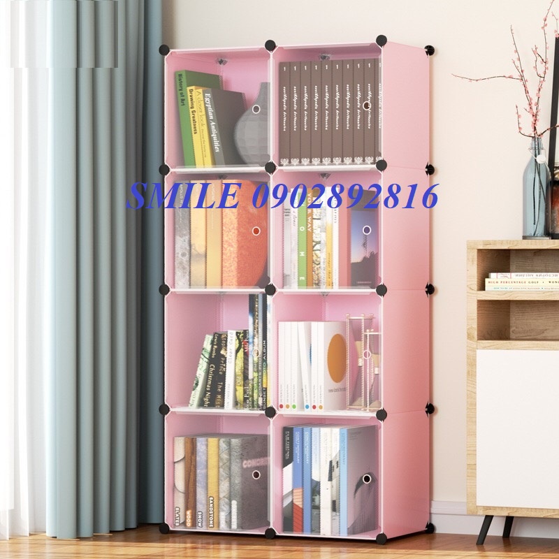 [MẪU MỚI] Tủ Nhựa Lắp Ghép Đa Năng Cửa Trong 8 Ô Để Đồ Dùng Cá Nhân, Để Quần Áo - Bảo hành 1 năm