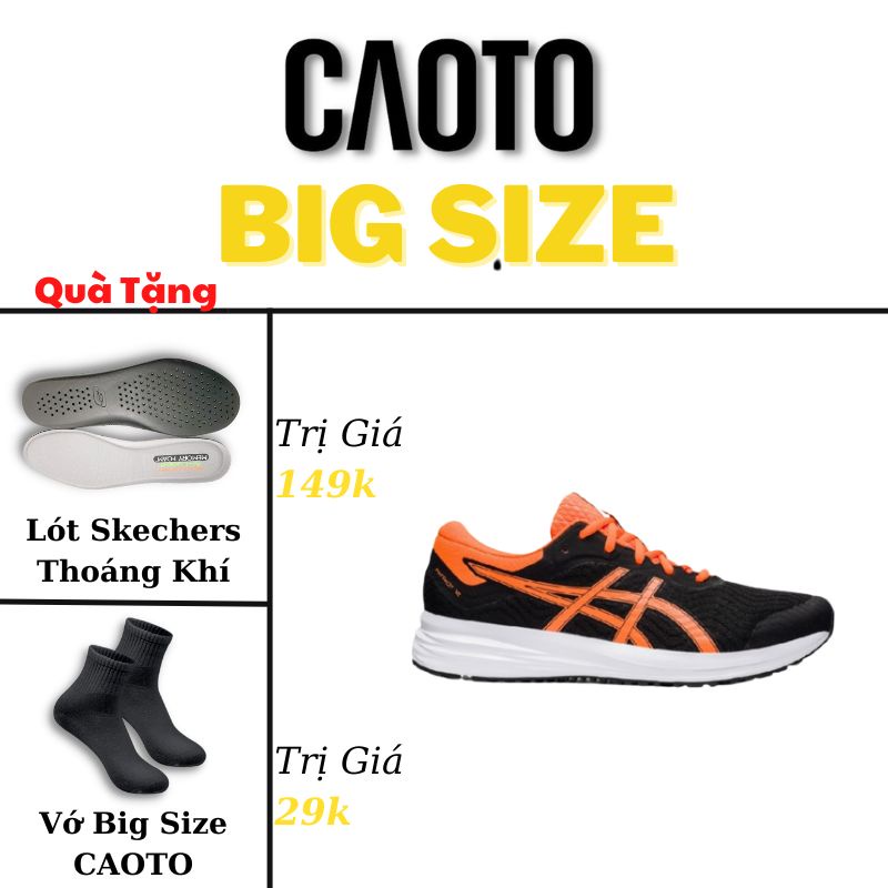 Chạy Bộ Màu Đen Cam Big Size - Giày Thể Thao Big Size Nam 45 46 47 48