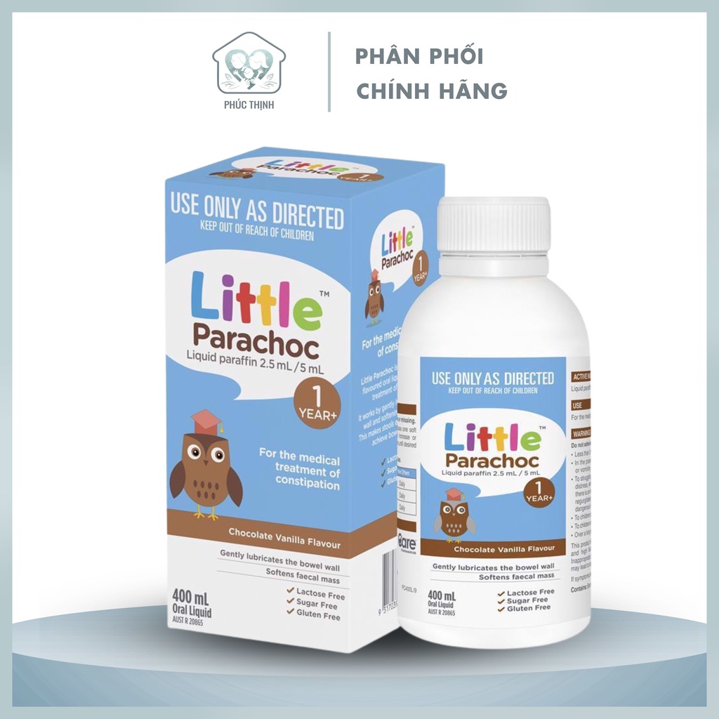 Siro Hỗ Trợ Cải Thiện Táo Bón Little Parachoc Cho Trẻ nội địa Úc 400ml