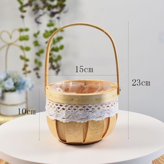 Mới Giỏ Đan Mây Tre Thủ Công Đựng Hoa Tiện Dụng