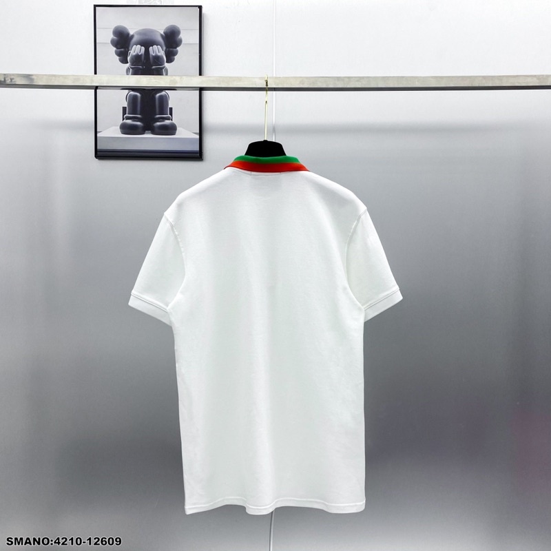 Áo Polo Nam Cotton Gai Bo Vạch Xanh Đỏ Đơn Giản PL03P