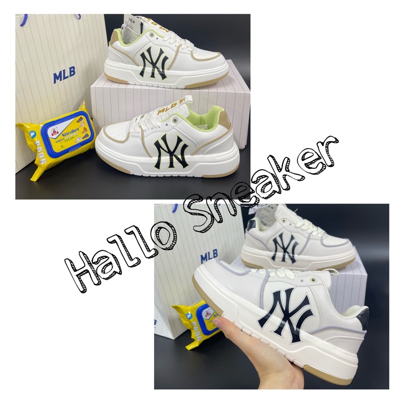 Giày thể thao_MLB chunky liner lemon giày thể thao nam nữ màu xám trắng giày tăng chiều cao độn gót 3-4cm