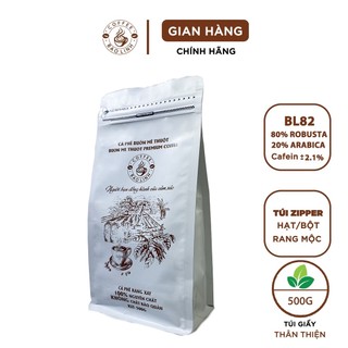 500g cà phê nguyên chất bl82 rang mộc dùng pha phin, pha máy, đậm vị, chua nhẹ