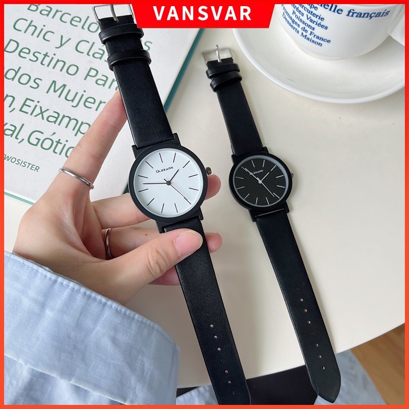 Đồng Hồ Quartz Dây Da Siêu Mỏng Phong Cách Hàn Quốc