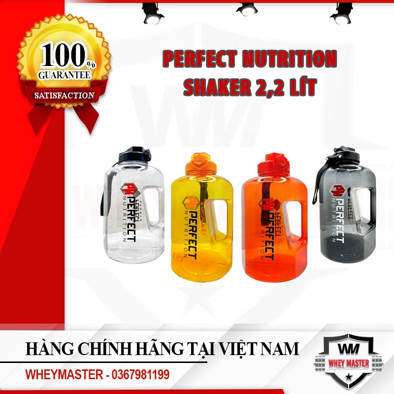 PERFECT NUTRITION SHAKER 2,2 LÍT - CHÍNH HÃNG - Bình uống Nước Bình lắc Tập Gym Phụ Kiện Tập Luyện Thể hình