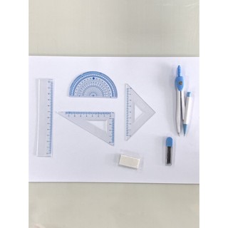 Bộ compa, eke học sinh 9008 gồm 7 món