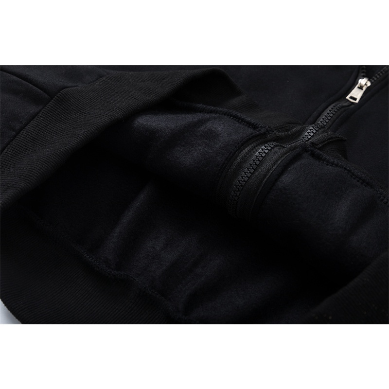 A & J Áo Hoodie Phối Lông Có Dây Kéo Thêu Biểu Tượng Bóng Rổ Jumpman Màu Vàng Kim Xu Hướng