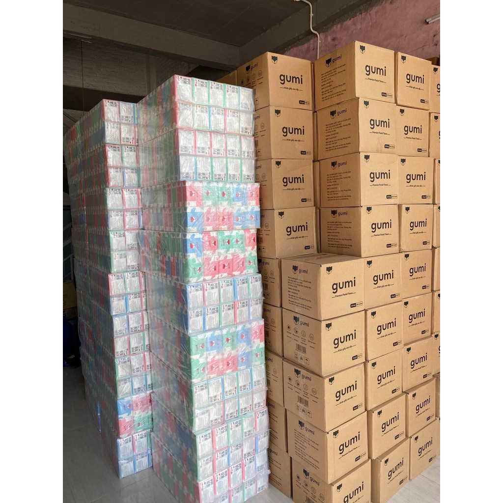 THÙNG 30 GÓI GIẤY ĂN RÚT CÁO GUMI 3 LỚP SIÊU DAI