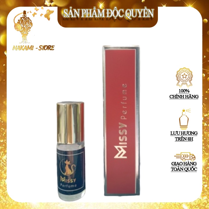 Tinh Dầu Nước Hoa Nữ Missy Perfume Blue Chanel Chai 5ml Mang Phong Cách Nhẹ Nhàng, Ngọt Ngào, Thanh Lịch Giúp Lưu Hương