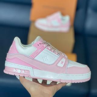 Giày Louis Vuitton LV Trainer White black & white green, giày thể thao LV cao cấp sang trọng full phụ kiện size 36-43