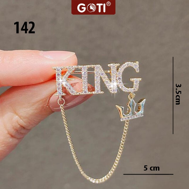 GOTI - Set Ghim Cài Áo Chiếc Lá Đôi Kiểu Phụ KiệnTag Cài Sang Trọng - Cài Áo Nữ Sang Trọng