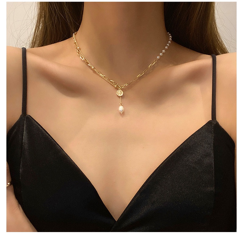 Vòng cổ Mặt Hình Chân Dung Nhỏ Sang Trọng Phong Cách Hip Hop Âu Mỹ Cho Nữ