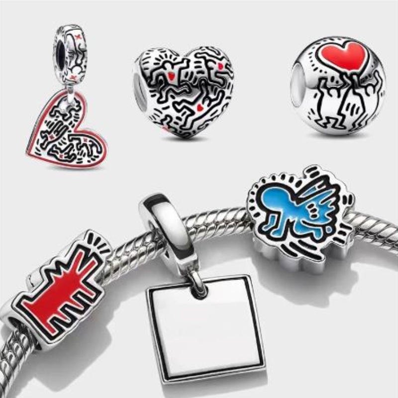 Christmas 2022 New 925 sterling silver beads Christmas tree hero snowflake pendant suitable for original Pandora charm bracelet Women's jewelry