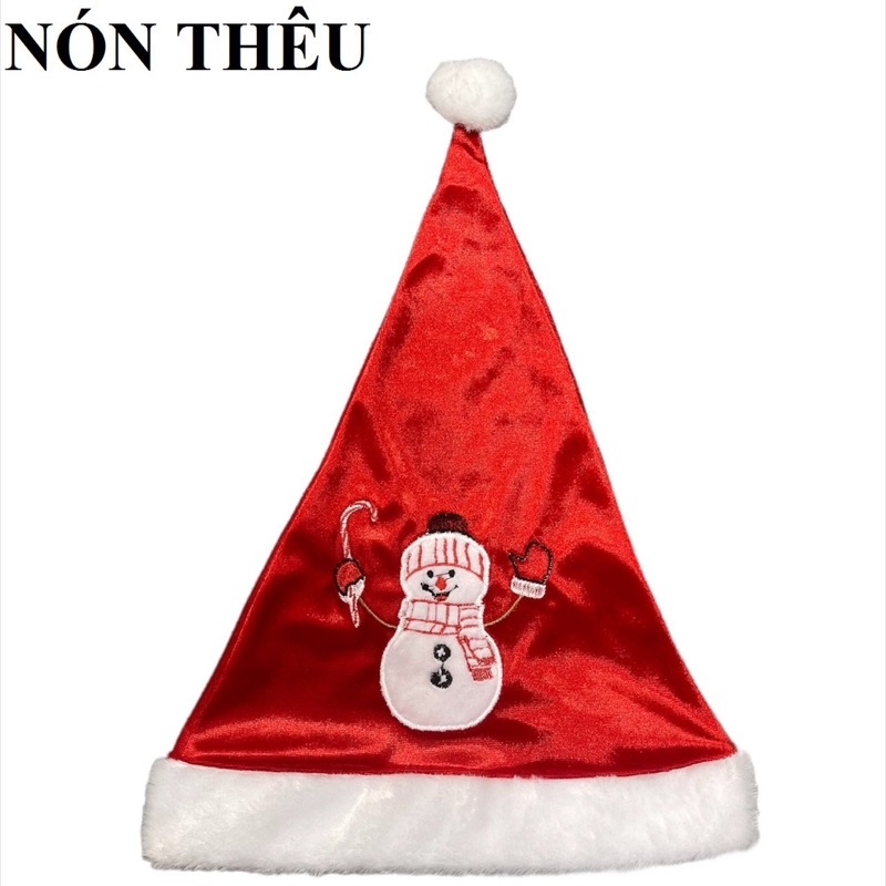 Nón nhung thêu hình