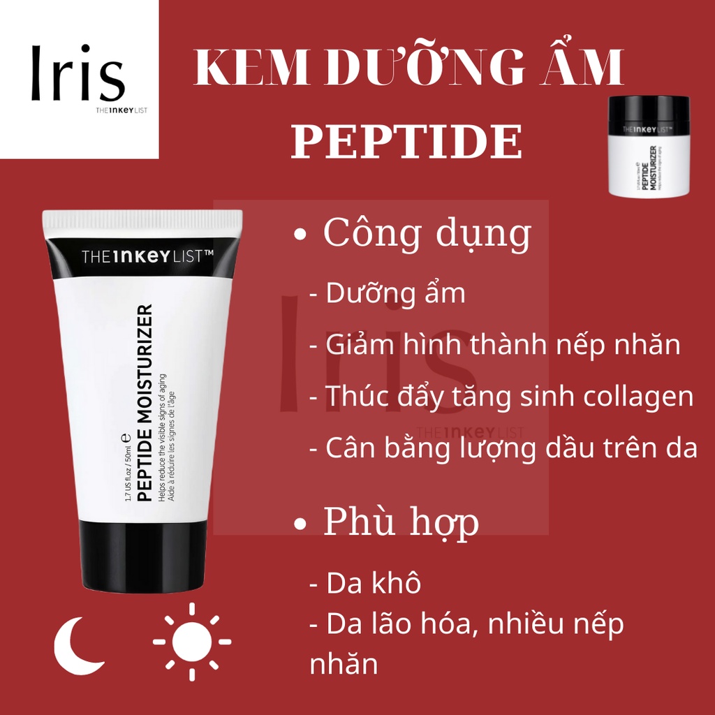✅ Kem dưỡng ẩm Peptide moisturizer - The INKEY List (BILL CANADA)