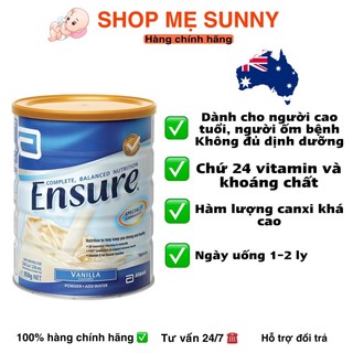 [ Mẫu mới 2024 ] Sữa Ensure Úc 850g nội địa Úc