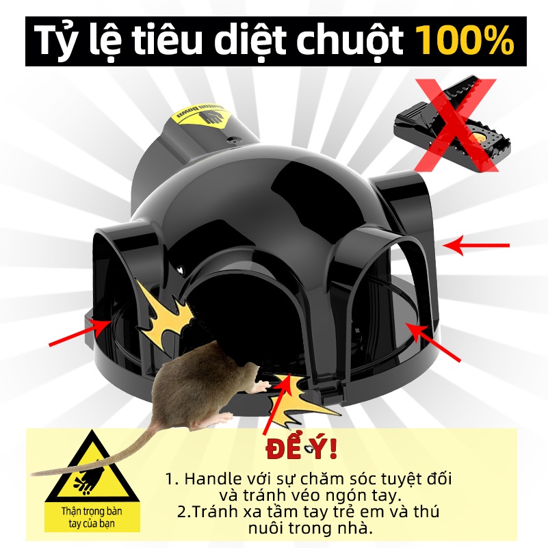 ⚡️COD⚡️KUAIBU MẠNH bẫy chuột thông minh Thế hệ mới kèm lò xo đàn hồi với độ nhạy cao