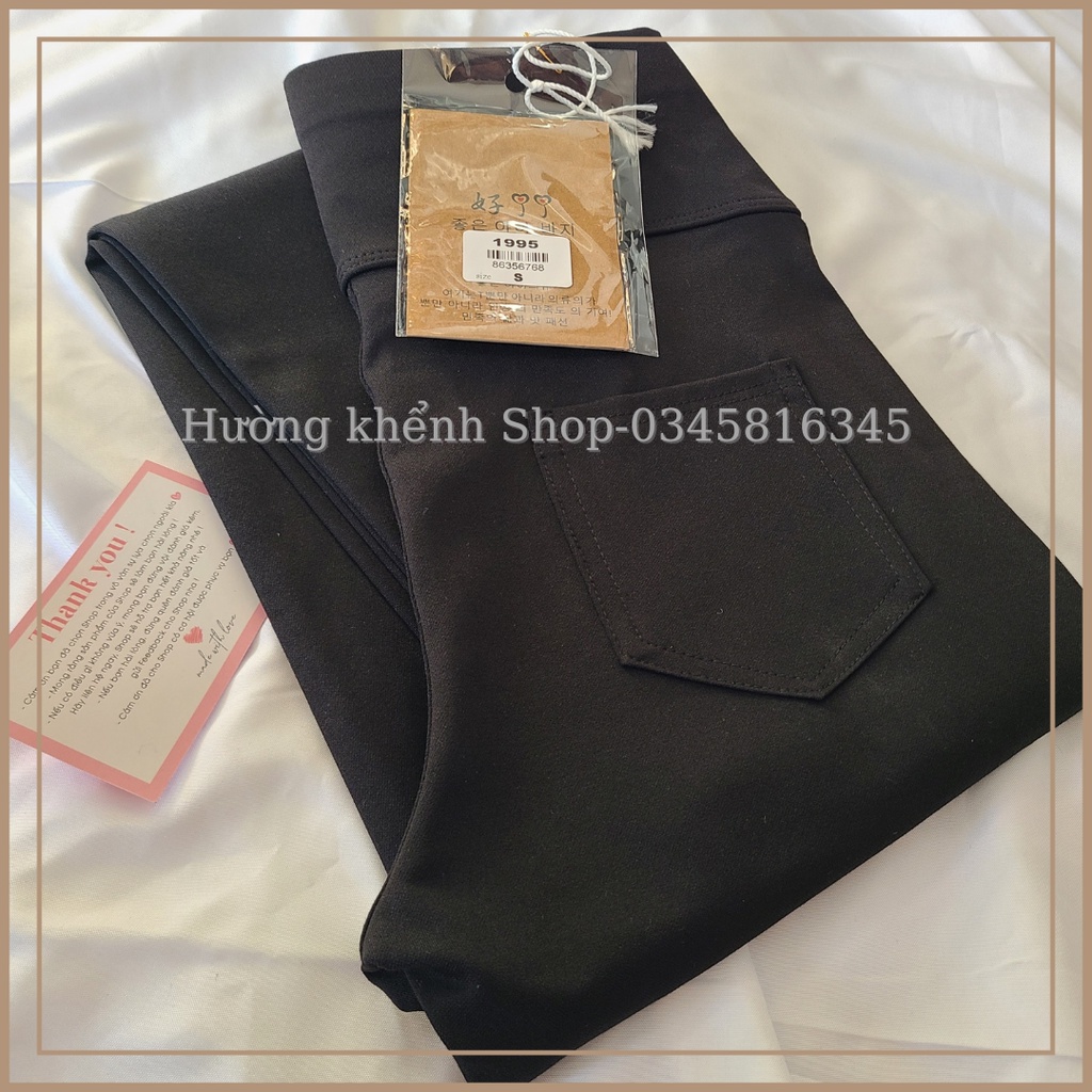 Quần legging nữ chất siêu dày dặn, cạp cao, nâng mông cao cấp/Hường khểnh Shop. | BigBuy360 - bigbuy360.vn