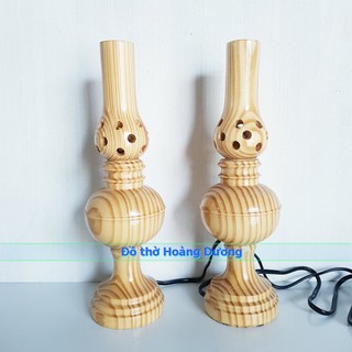 Đèn thờ gỗ để bàn 30cm - Đồ thờ Hoàng Dương