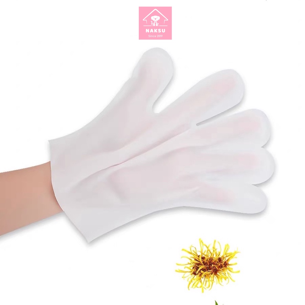 Găng Tay Vệ Sinh Lau Sạch Tắm Khô Và Khử Mùi Hôi Cho Chó Mèo Tiện Lợi Dùng Một Lần Naksu