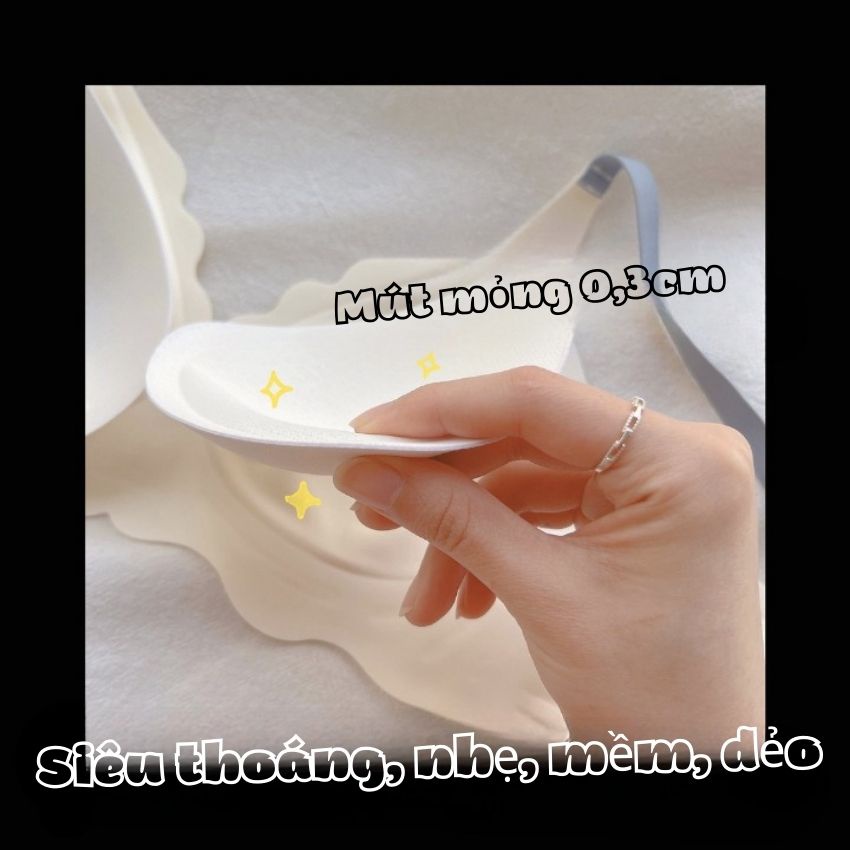 Áo ngực su không gọng mút mỏng - Áo lót su không gọng siêu xinh siêu hot siêu mịn viền lượn Cavera A929