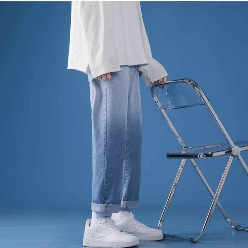 Quần Jean Nam Dáng Dài Ống Suông Loang 2 Màu Hot Hit Vải Jean Co Dãn Không Nhăn Không Xù Màu Xanh Tại Gen Z Store HN