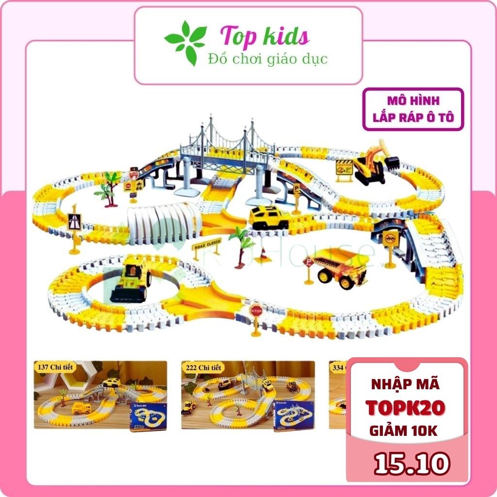 Đồ chơi trẻ em bộ đồ chơi lắp ghép ráp đường ray oto tàu hỏa xe lửa dễ dàng lắp ráp giá siêu rẻ nhiều chi tiết