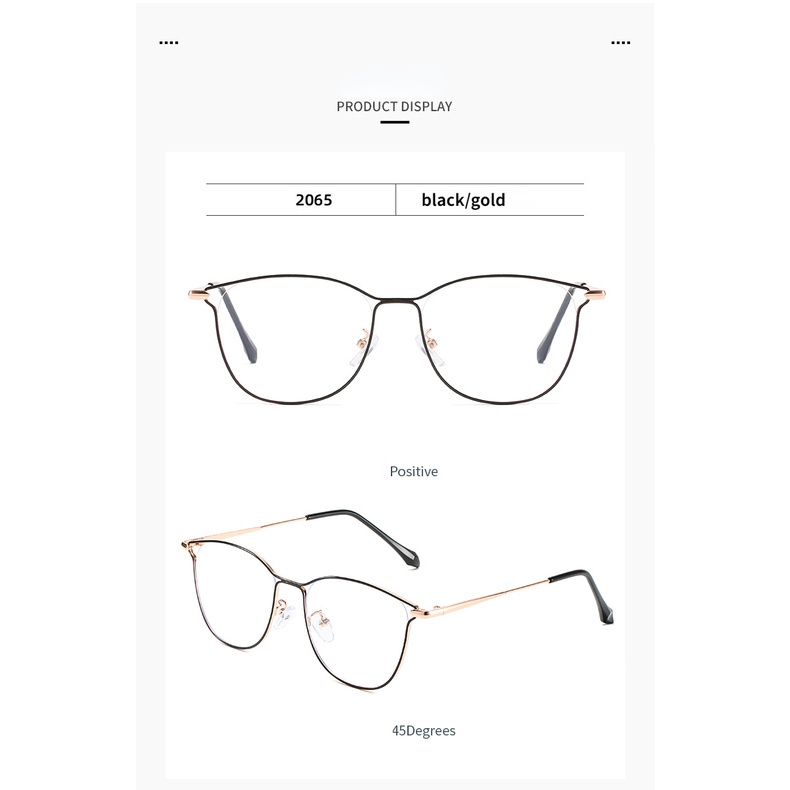 Kính mát ZELIN 2065 mắt mèo gọng kim loại siêu nhẹ chống ánh sáng xanh thời trang