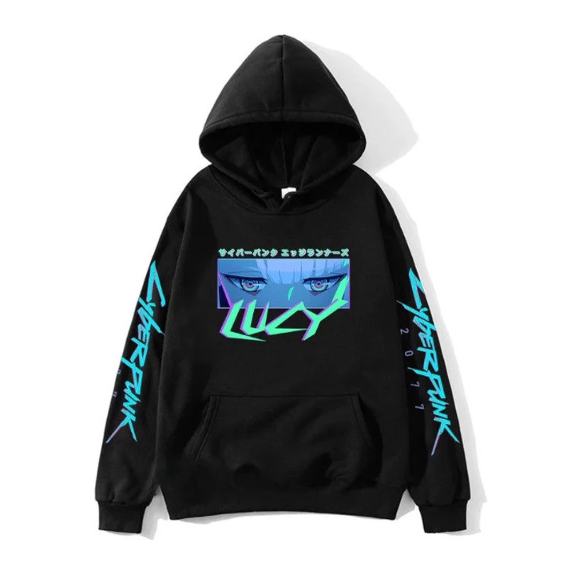 💥HOT💥 Áo Hoodie In Hình Cyberpunk Edgerunners - Lucy Eyes Thời Trang Đường Phố Cho Nam Và Nữ