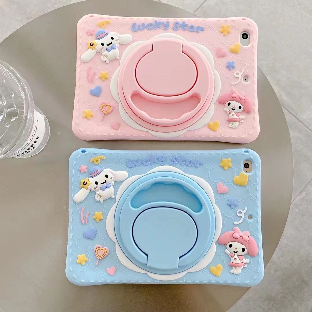 Bao Da Máy Tính Bảng Silicon Mềm Hình Melody mini123 mini45 ipad 5 / 6 / 2017 / 2018 / pro 9,7 10.2 mini6 air4