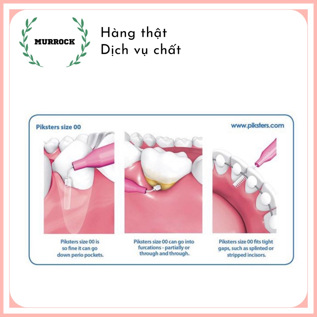 Bàn chải kẽ răng Piksters UK Anh Quốc, bán lẻ 1 cây