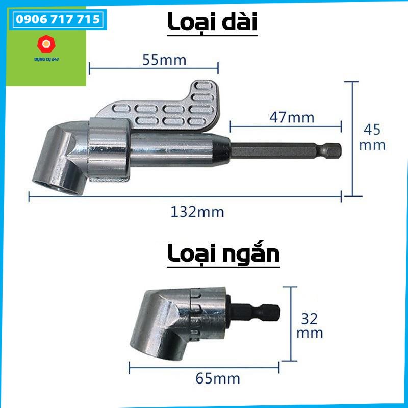 Đầu chuyển hướng máy khoan bắt vít, chuyển hướng bắn tô vít góc chuôi lục giác