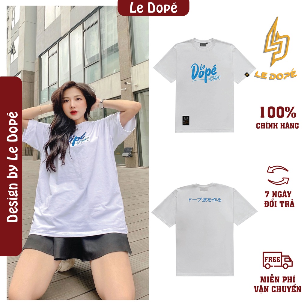 Áo Thun Local Brand LeDopé LeDopeStar Hoạ Tiết Thêu Màu Trắng Form Rộn
