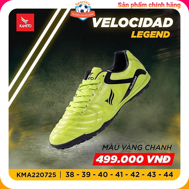 [CHÍNH HÃNG] Giày Kamito VELOCIDAD LEGEND TF - Giày bóng đá đế đinh dăm dùng cho sân cỏ nhân tạo cao cấp, bền đẹp