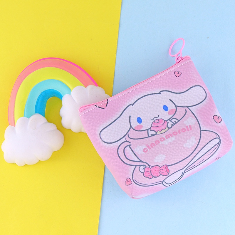 Sanrio mymelody Kuromi Cinnamoroll Pompom Purin Ví Ngắn Đơn Giản Cá Tính Thời Trang