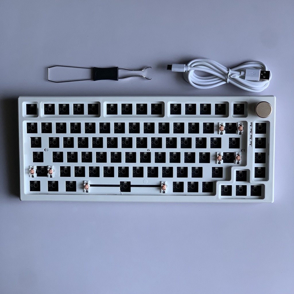 Bộ KIT WK75s - 3 modes - led RGB - núm xoay kim loại - bàn phím tùy chỉnh