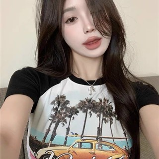 ÁO CROPTOP PHỐI TAY CÂY DỪA CCD1