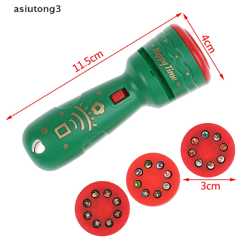 Đèn Pin Chiếu 24 Họa Tiết Cây Thông Noel Trang Trí Giáng Sinh Cho Bé asiutong3