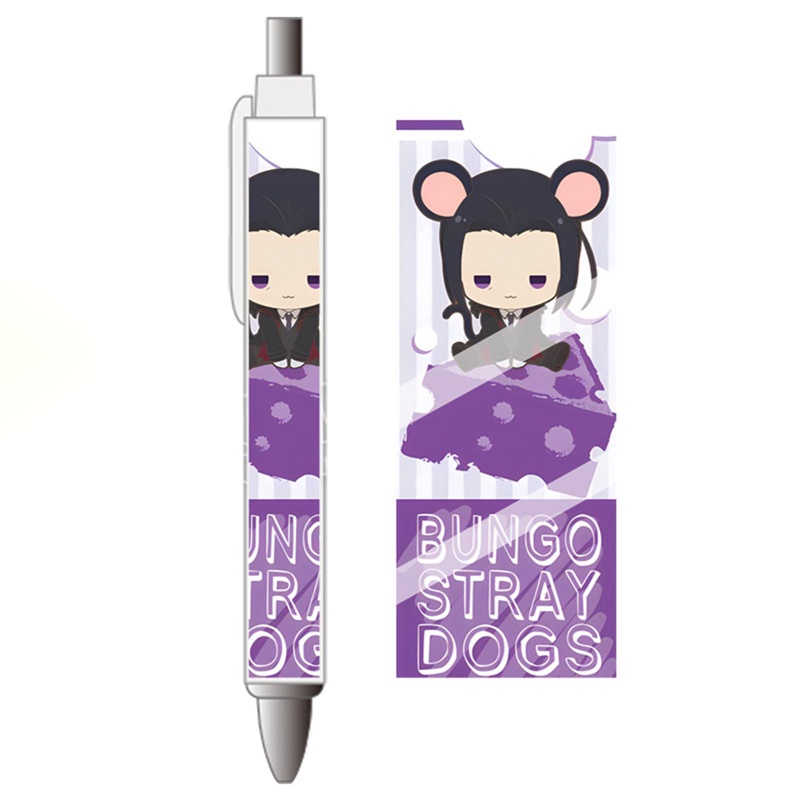 Bút Bi Ngòi 1Mm Có Thể Xóa Được Màu Xanh Dương / Đen In Hình Songping Bungo Stray Dogs