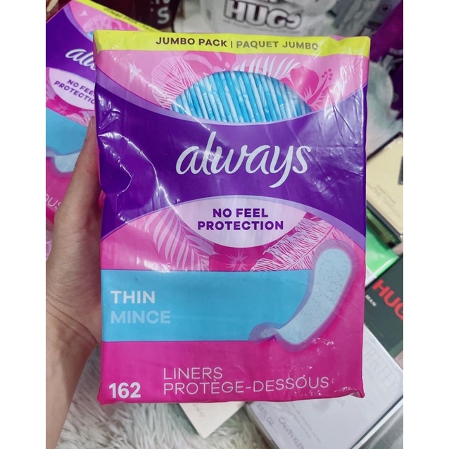 Băng vệ sinh hằng ngày Always Thin  162 miếng.