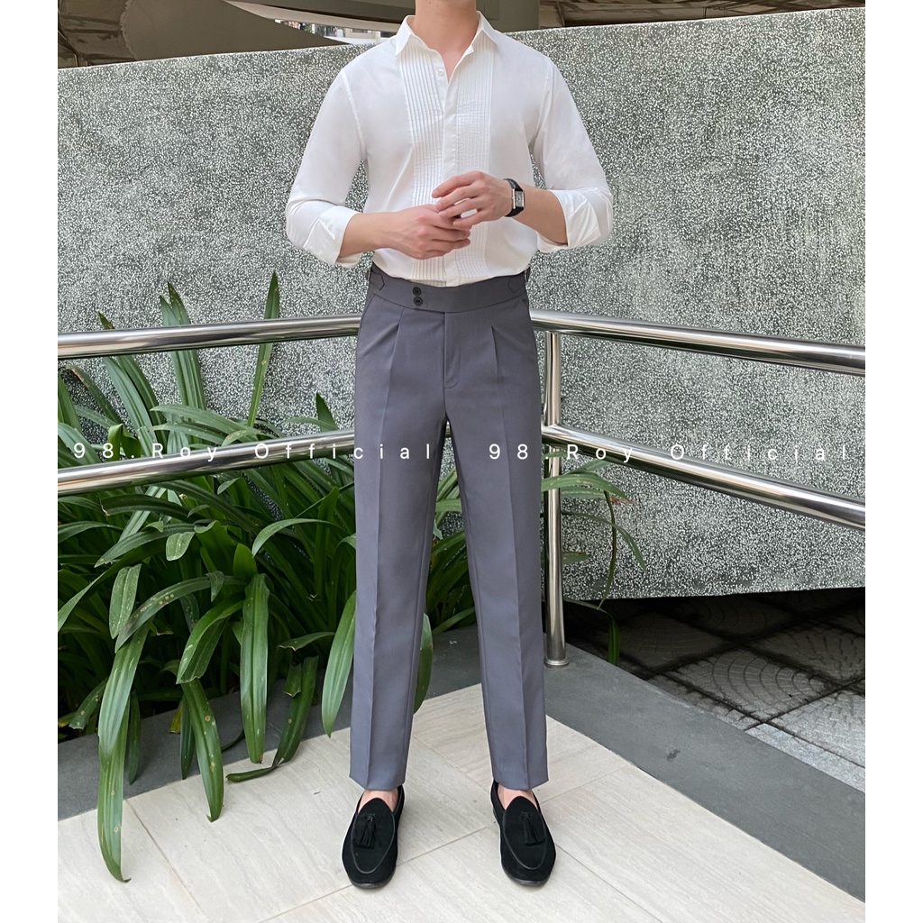 Quần âu nam sidetab cạp đôi 2 cúc