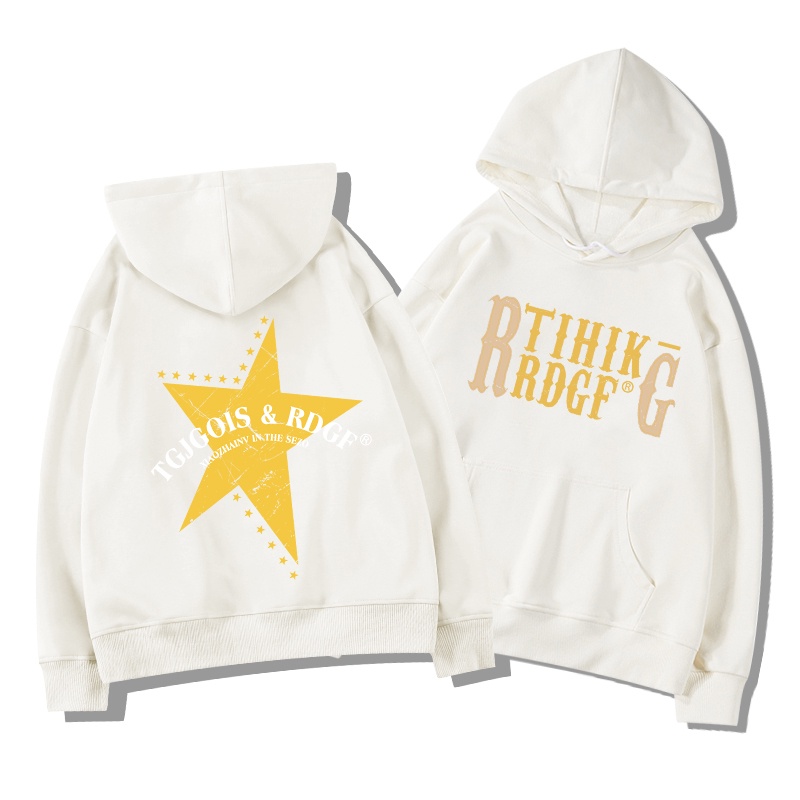 SELVZE Áo hoodie cotton Tay Dài Dáng Rộng In Họa Tiết vintage Mỹ Thời Trang Cho Nữ