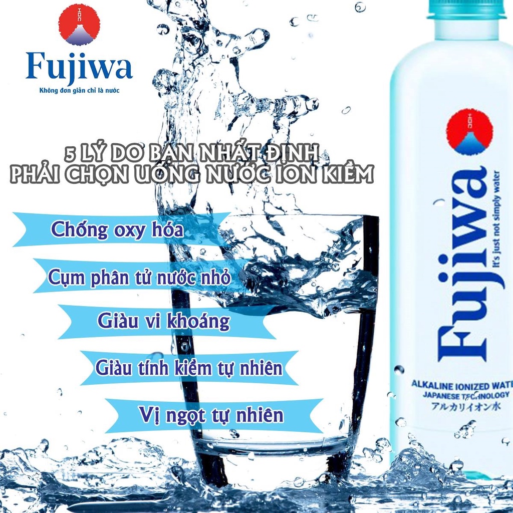 Nước uống ion kiềm Fujiwa 300ml - Thùng 24 chai