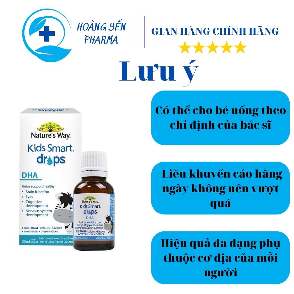 DHA Úc Nature’s way Kids Smart drops dạng nhỏ giọt 20ml giúp bé phát triển não bộ,tăng cường thị lực-Hoàng Yến Pharma