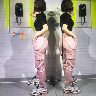 Quần Kaki Dài Túi Hộp Box Pant Màu Hồng Dáng Rộng Nam Nữ Unisex Oversize Ulzzang - MM