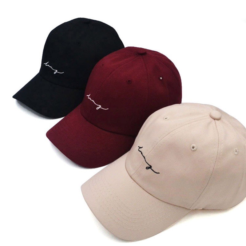 Mũ Lưỡi Trai Cotton Mềm Thêu Chữ Đơn Giản Thời Trang Unisex