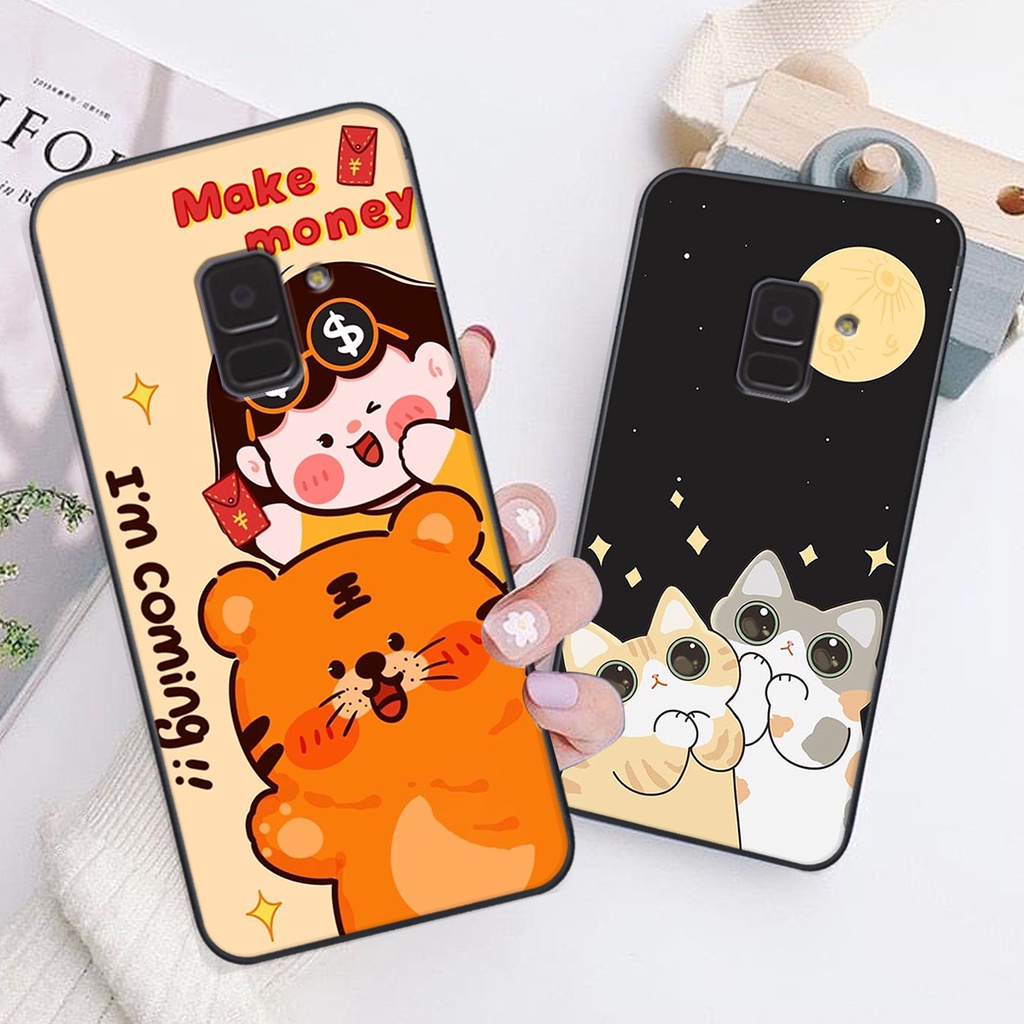 Ốp lưng Samsung A5 2018/ A6 2018 / A8 2018 / A8 PLUS in hình tim, kẻ vuông mẫu mới CỰC XINH