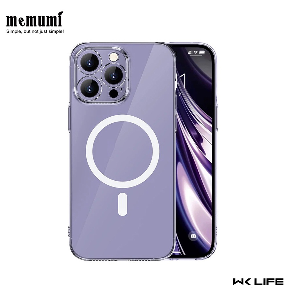 Ốp Lưng Trong Suốt Không Ố Memumi Hỗ Trợ Chuẩn Sạc Từ Tính 14 Pro Max Bảo Hành Ố Vàng 12T